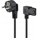 C&acirc;ble de raccordement pour appareils froids, coud&eacute; des deux c&ocirc;t&eacute;s, 1,5 m, noir