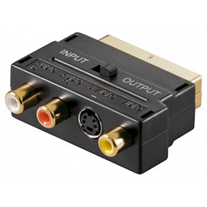 Adaptateur P&eacute;ritel vers audio composite vid&eacute;o et S-vid&eacute;o, IN/OUT