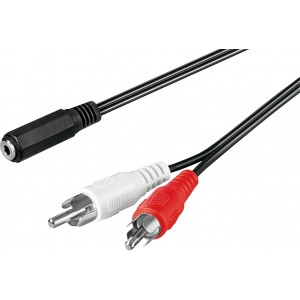 Adaptateur de câble audio 3,5 mm femelle vers RCA mâle